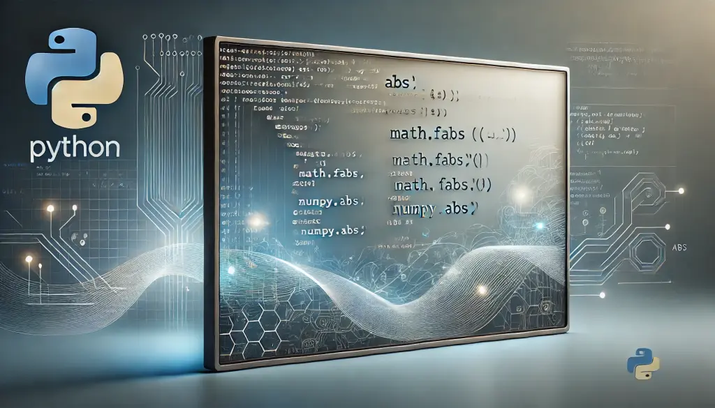 【Pythonで絶対値を求める方法】abs()、math.fabs()、numpy.abs()の使い分けと応用例│Pythonプログラミングの世界